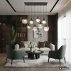 Toy NOWA 8-light cluster pendant light for dining room and living room, modern