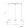 NOWA Kop Modern 3-Light Pendant Light for Dining Room and Kitchen, E27, 104 cm, 60 W