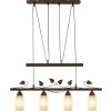 NOWA Venezia modern 4-light dining table pendant light, E14, adjustable, 72 cm