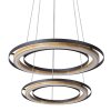 NOWA Rilas LED ring pendant light with double-ring design for dining room Ø 56 cm