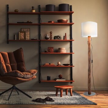 NOWA Norin trunk-style floor lamp with cord switch, E27, 140 cm, 40 Watt
