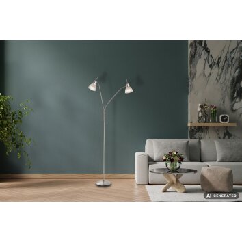 NOWA Daytona 2-head floor lamp with dual adjustable spots, modern, 150 cm