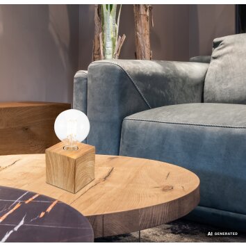 NOWA Leonie Modern Cube Table Lamp for Living Room and Dining Room E27 40 Watt