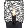 NOWA Pau wire cage table lamp, modern bedside lamp with E14 socket for bedroom