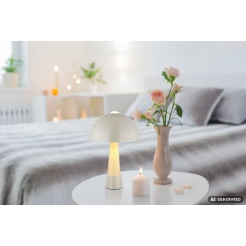 NOWA Paulin Mushroom Lamp Table Lamp, modern E27 socket, on-cord switch