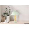 NOWA Paulin mushroom-look table lamp in green and ecru with metal shade, E27