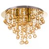 NOWA London round flush-mount ceiling chandelier 3-light E14 Ø 38 cm modern-vintage