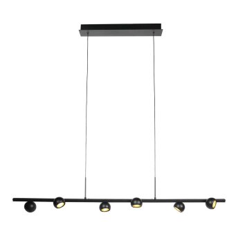Steinhauer Marcadore LED linear pendant light, 6-light hanging lamp with rotating heads