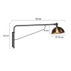 Steinhauer Pintino Classic Swing-Arm Wall Lamp with Switch for Living Room, GU10
