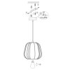 Steinhauer Sable Modern Round Pendant Lamp 28 cm for Dining Room and Living Room
