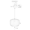Steinhauer Sable drum pendant lamp, hanging lamp, round, 55 cm, E27, modern