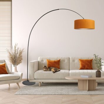 Steinhauer Curve modern arc floor lamp for dining table, arched reading light