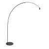Steinhauer Curve modern arc floor lamp with E27 socket and round base for living room