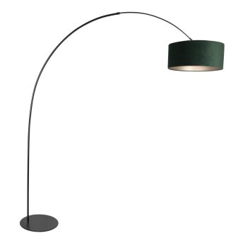 Steinhauer Curve modern arc floor lamp with E27 socket and round base for living room