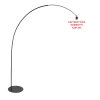 Steinhauer Curve Single-Light Arc Floor Lamp, Modern, E27, 210 cm, Dining Room