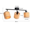Steinhauer Bambus 3-light adjustable ceiling spotlight, modern oblong E14