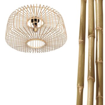 Steinhauer Bloeba Modern Round Woven Cage Pendant Light for Dining Room 60 cm E27