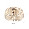 Steinhauer Bloeba Modern Pendant Lamp ø 40 cm E27 Openwork Slatted Shade Dining Room