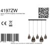 Steinhauer LED pendant light Glimsy, height-adjustable clustered smoke shades, 2700 Kelvin