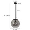 Steinhauer Bollique Modern Globe Pendant Light for dining room and living room, E27, 40 cm