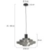 Steinhauer Cirque adjustable designer pendant light, modern, 50 cm length
