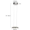 Steinhauer LED Pendant Light Soleil, adjustable, warm white 2700 Kelvin, steel-white shades