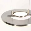 Steinhauer LED Pendant Light Soleil, adjustable, warm white 2700 Kelvin, steel-white shades