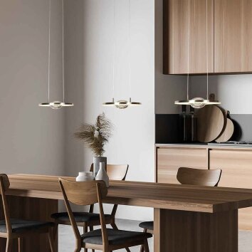 Steinhauer Soleil LED ring pendant light, 2-light, modern, height-adjustable, 32 cm length