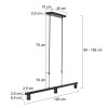 Steinhauer Stang Adjustable Linear 3-Light Pendant Light 120 cm, E27 for Dining Room