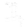 Steinhauer Stang Adjustable Linear 3-Light Pendant Light 120 cm, E27 for Dining Room