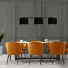 Steinhauer Stang 3-Light Dining Room Pendant Lamp 140 cm, Modern Angular Design