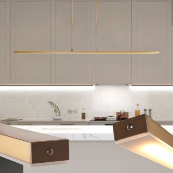 Steinhauer LED Linear Pendant Light Zelena, Memory, adjustable light colour 2200-4000 Kelvin