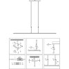 Steinhauer Zelena LED 3-Light Linear Pendant Light for Dining Table, 155 cm