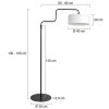 Steinhauer Bloeba Arc Floor Lamp with Adjustable Arm, Modern Floor Lamp
