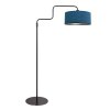 Steinhauer Modern Floor Lamp Bloeba with Angular Arm, Adjustable and Blue Shade