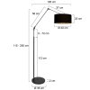 Steinhauer Prestige Chic modern reading floor lamp with adjustable arm and switch