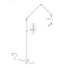 Steinhauer Prestige Chic modern reading floor lamp with adjustable arm and switch