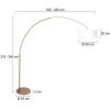 Steinhauer Sparkled Light modern arched floor lamp E27 with switch, 240 cm