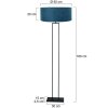 Steinhauer Stang Adjustable Floor Lamp with Switch, Classic Angular Design, 160 cm