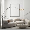 Steinhauer Ringlux LED Modern Arc Floor Lamp with Ring-Shaped Light, 2-Light, Adjustable