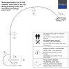 Steinhauer Ringlux LED Modern Arc Floor Lamp with Ring-Shaped Light, 2-Light, Adjustable