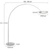 Steinhauer Ringlux LED 2-light adjustable arc floor lamp 240 cm for living room
