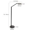 Steinhauer Ringlux modern LED 2-light floor lamp adjustable reading lamp 140 cm