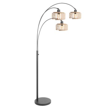 Steinhauer Sparkled Light 3-Light Arc Floor Lamp, 180 cm, Adjustable