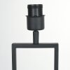 Steinhauer table lamp Stang with angular frame and gold-black fabric shade, dimmable