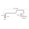 Steinhauer Bloeba Adjustable Floor Lamp with Switch, Modern Angular, 45 cm, E27