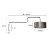 Steinhauer Modern Adjustable Wall Light Bloeba with Angular Arm and Silver Shade
