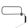 Steinhauer Modern Adjustable Wall Light Bloeba with Angular Arm and Silver Shade