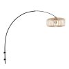 Steinhauer Sparkled Light modern arc floor lamp, sofa reading lamp with cage shade