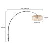 Steinhauer Sparkled Light modern arc floor lamp, sofa reading lamp with cage shade